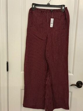 J crew Cosmo pant Burgundy stripe